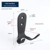 Black Stainless Steel Wall-Mounted Hook for Bathroom, Kitchen, or Door