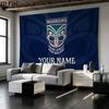 Custom Name New Zealand Warriors Printed Tapestry – Wall Hanging for Bedrooms, Dorms, and Home Decor