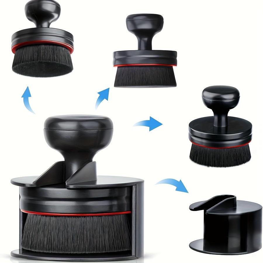 Pensulă aplicatoare premium vegană pentru lustruirea anvelopelor cu suport, perie de detailing auto - nailon durabil, perfectă pentru detailing și curățare auto, negru roșu