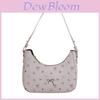 Borsa Monospalla in PU con Fiocco e Stampa Floreale per Uso Quotidiano Casual da Donna