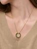 J.Gracelet Solar Circle Emerald Necklace (S925)