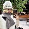 Pegasus double-layer crimped embroidery stacking hat women's autumn warm and cold-proof face small hat knitted headgear cold hat