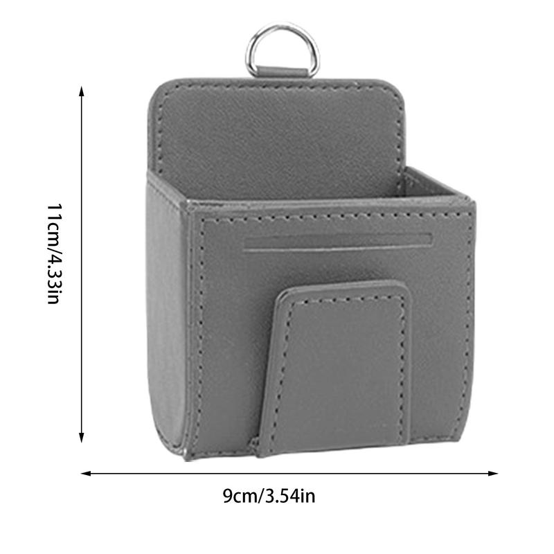 Car Air Vent Organizer PU Leather Car Mobile Phone Holder Multifunctional Storage Container For Keys Cell Phone And Glasses