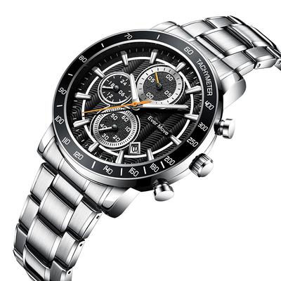 New TOP Brand Luxury Men's Watch With Box Business Stainless Steel Waterproof Men's Quartz Watches