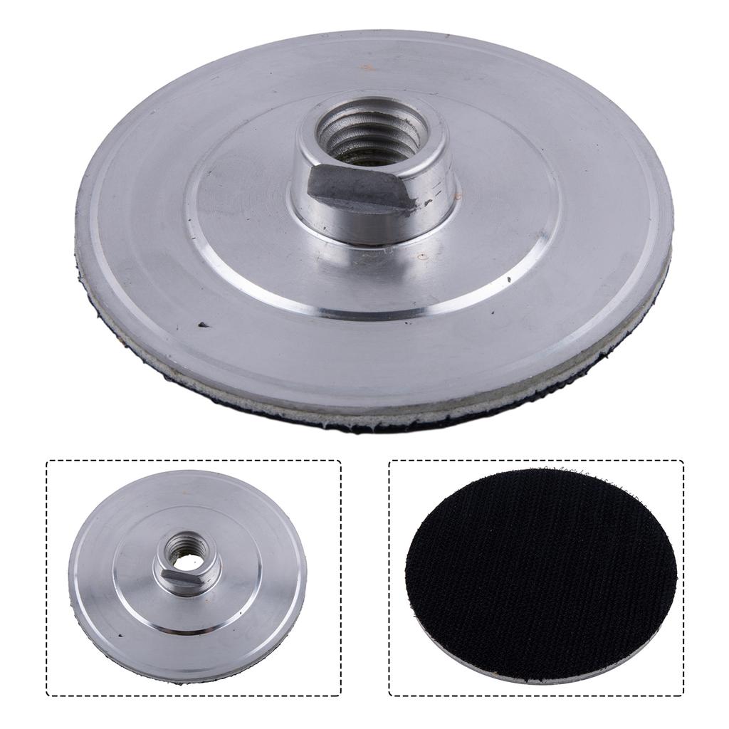 1 Pcs 4inch Backer Pad Diamond Polishing Pad Aluminum Base Backing Holder For M14 M10 For Polisher Tools