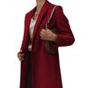 2026 Nieuwe Dames Wolmix Trenchcoat, Reverskraag Middellang Knopen aan de Voorkant Overjas voor Herfst Winter Casual Kleding