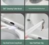 Four-Piece Wall-Mounted Toilet Brush Set for Bathroom Cleaning