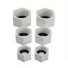 5Pc Plastic 1/2'' 3/4'' 1'' Female Thread End Plug Connector Plumbing Pipe Hexagon Shaped Blocked Caps PVC Tube Sealing Fittings