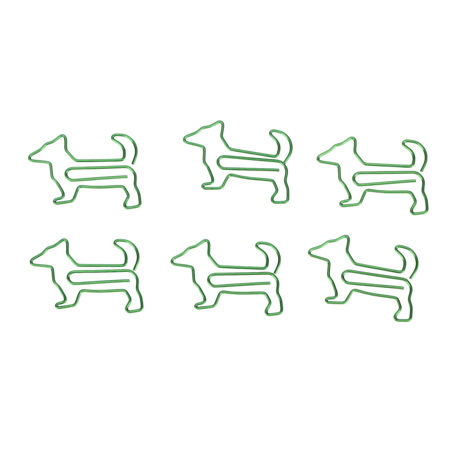 

100Pcs Cute Paper Clips Metal Electroplating Cute Animal Shape Small Planner Clips with Storage Box for Home and