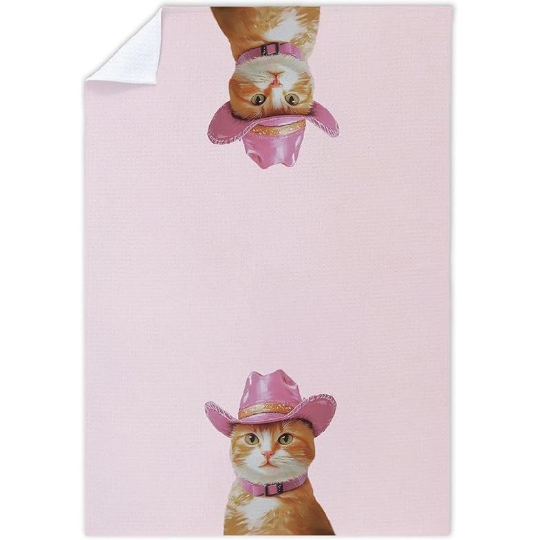 Cabana Bro Western Cowboy Crocodile Kitchen Towels, Gifts for Animal Lovers Women Decorative Hand Towels for Bathroom, Rustic Farmhouse Cowboy