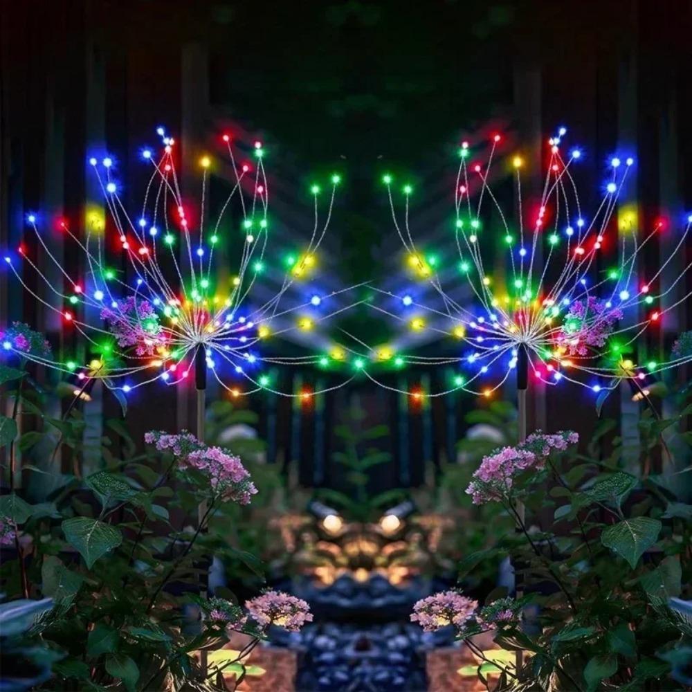1/4 piezas Luces Solares Impermeables de Fuegos Artificiales Chispas Luz de Hada Paisajismo Luces de Jardín Luz de Decoración Exterior Patio Porche Camino