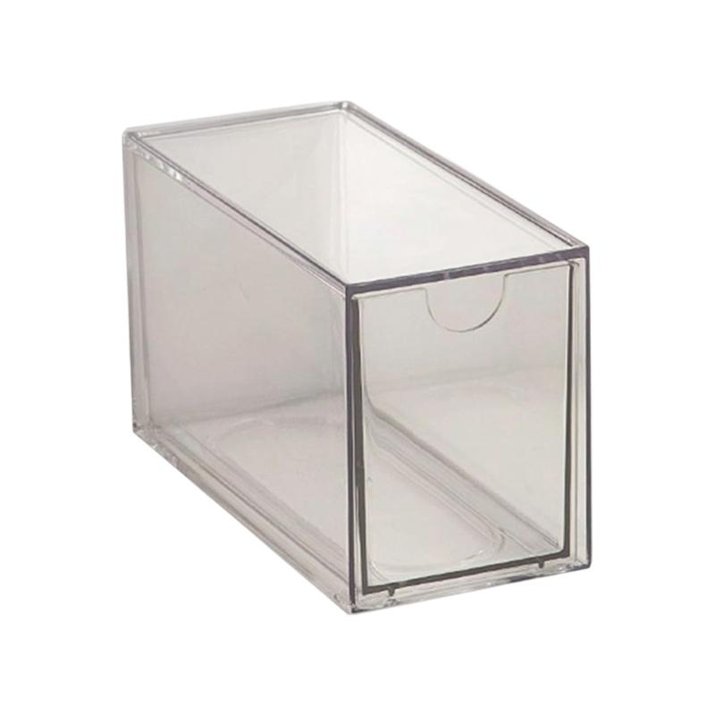 1 st Multifunktionell Stapelbar Matförvaringsbehållare med Lådor För Hem Kontor Badrum Förvaringsorganisation