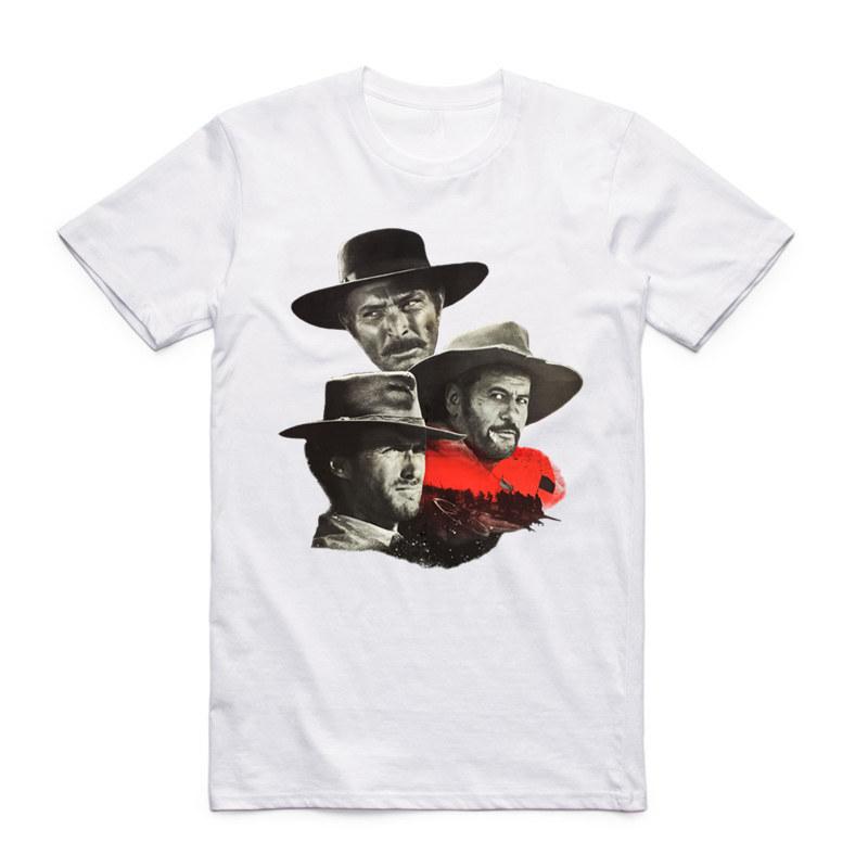 2019 S-XXX Men Print The Good,The Bad And The Ugly Classic T-shirt Short Sleeve O-Neck Summer Human's Face T Shirt Homme Tshirt