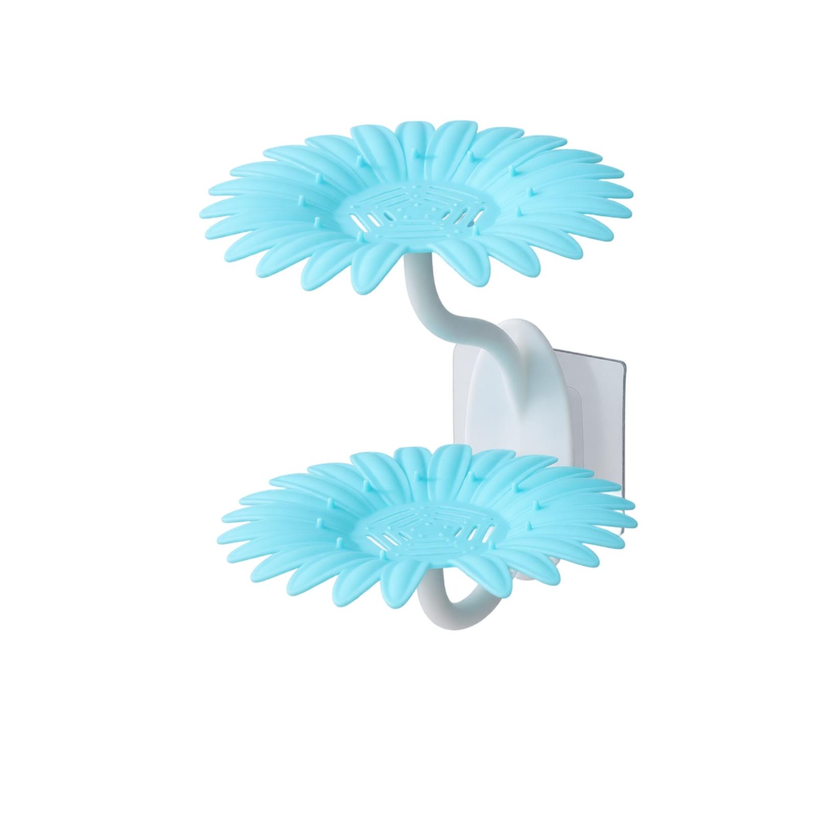 Double Layer Soap Dish, Wall Mount No Drill Draining Soap Holder, Bathroom one size