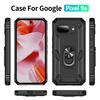 For Google Pixel 9a Case PC + TPU Phone Cover with Rotary Ring Kickstand