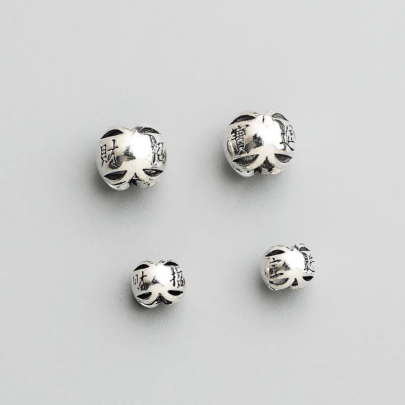S925 Sterling Silver Thai Treasure Spacer Beads - DIY Handmade Bracelet Accessories.