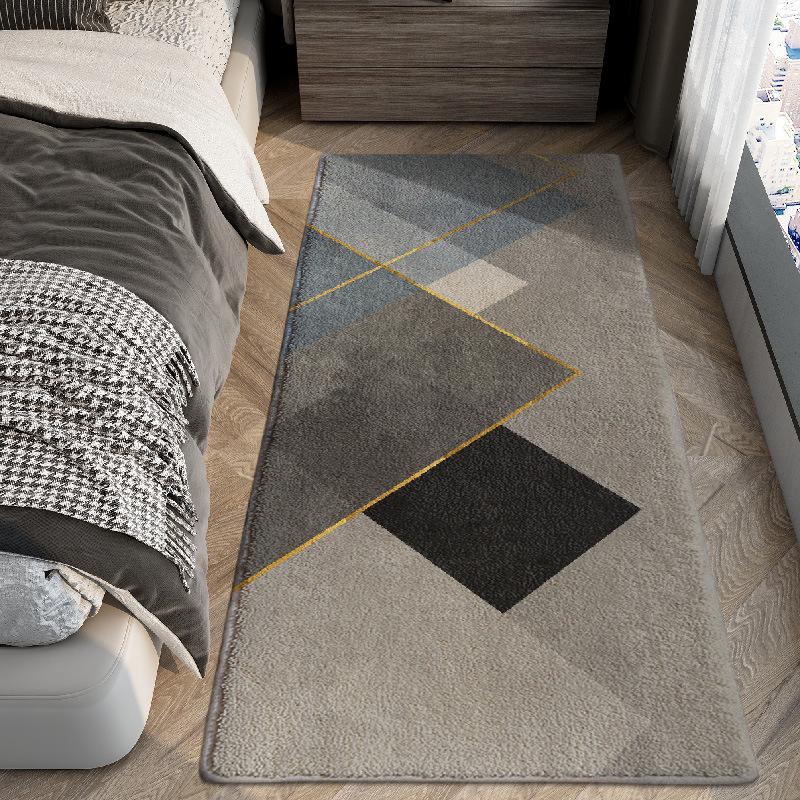 Light Luxury Carpets for Living Room Thick Plush Bedside Floor Mat Modern Style Bedroom Decor Grey Carpet Fluffy Soft Study Rug