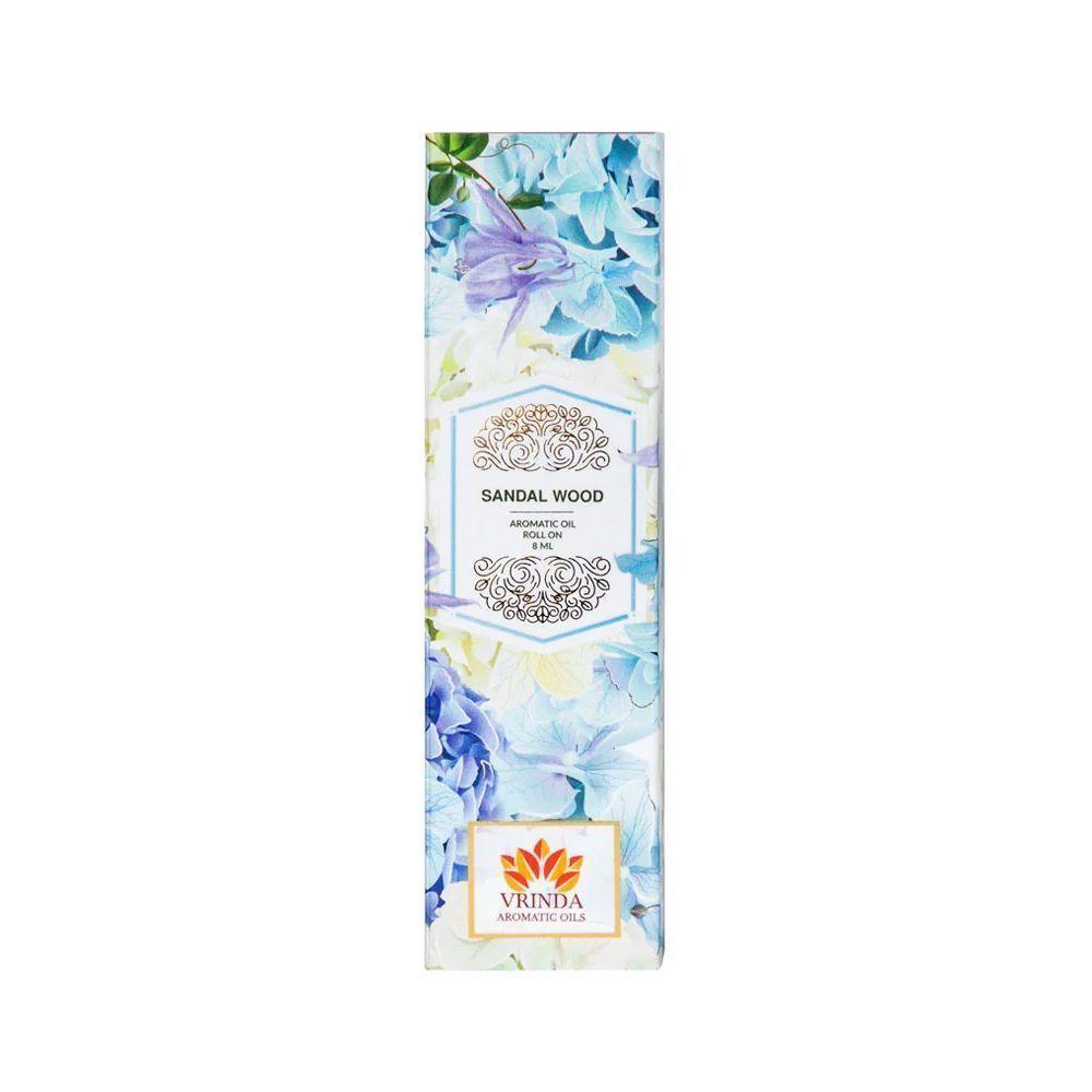 Масло-роллер из Сандалового дерева (8 мл), Sandalwood Aromatic Oil Roller Bottle,  Vrindaam