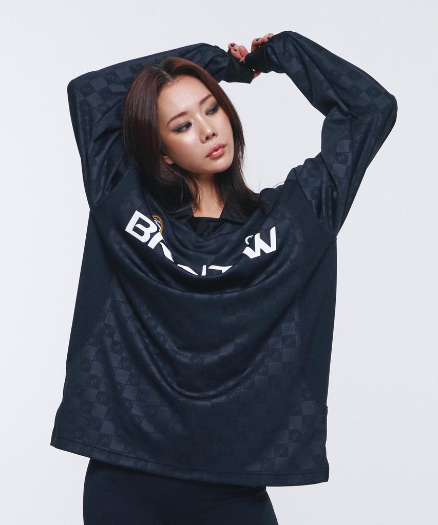 BORN TO WIN Monogram Soccer Jersey [Black]