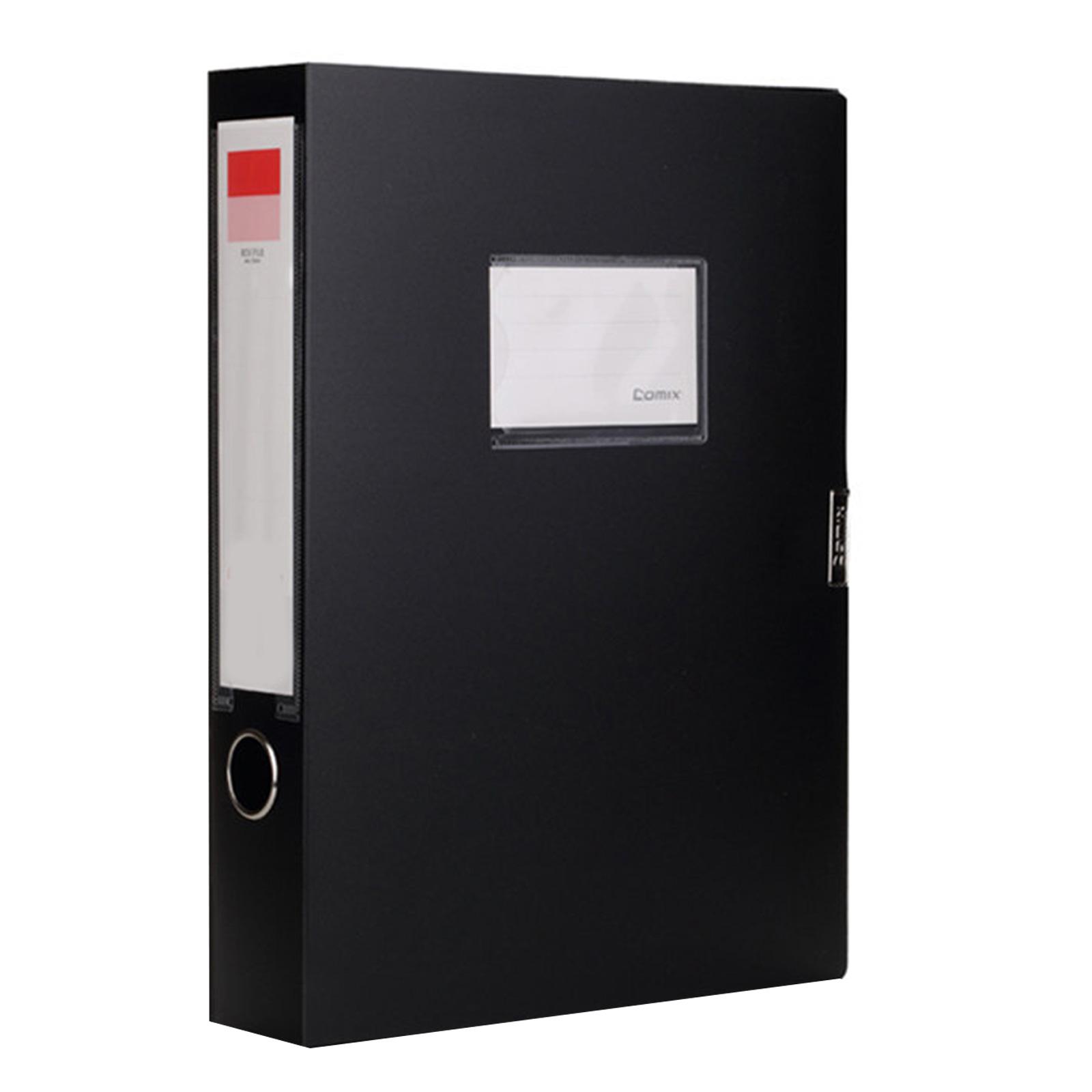 

Папка-файл Пластиковый органайзер для документов Коробка для файлов Большая вместимость Коробка для хранения документов для сертификатов Важная бумага 55 чёрный