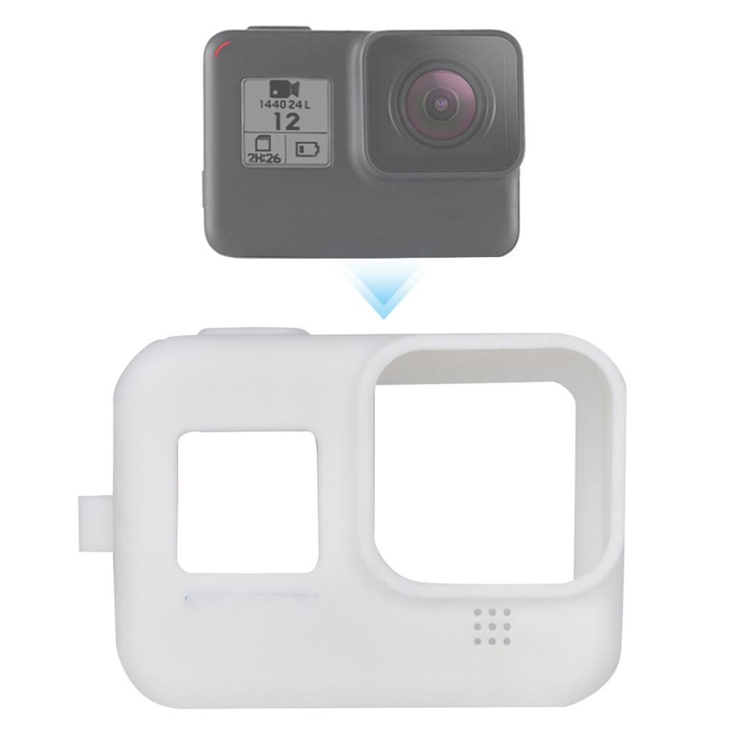 Silicone Anti Fall Protective Cover Case Accessory for 8 Action Camera(white )