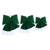 Velvet Christmas Bows Stuffed Plush Xmas Hanging Bows Ornament with Fluffy White Fur Trim for Holiday Tree Garland Fireplace Decoration