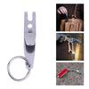 1-10 STK EDC Taschen-Ausrüstung Taschen-Aufhängungsclip Mini Taschen-Aufhängungsclip Kleiderbügel Edelstahl mit Schlüsselanhänger Outdoor-Ausrüstung