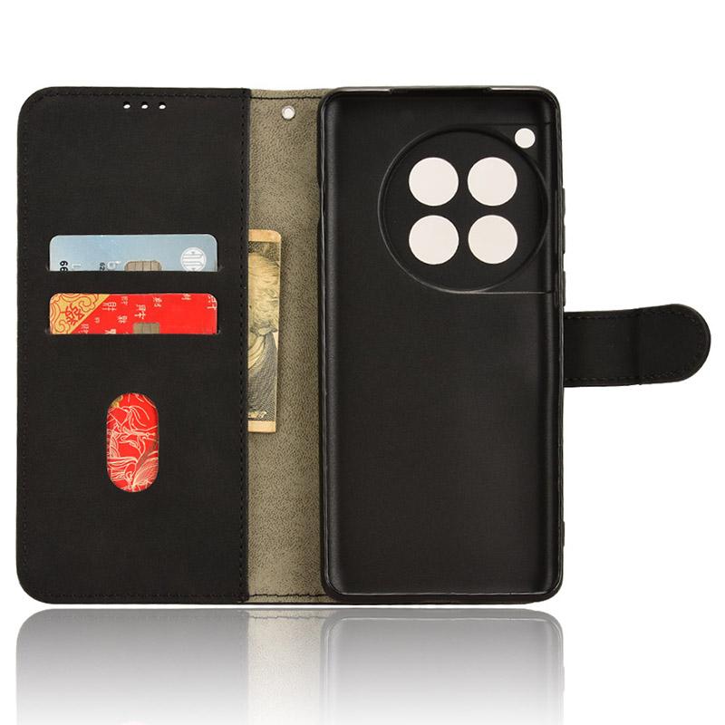 For OnePlus Ace 3 5G/12R 5G Leather Case Skin-Feel Phone Cover with Wallet
