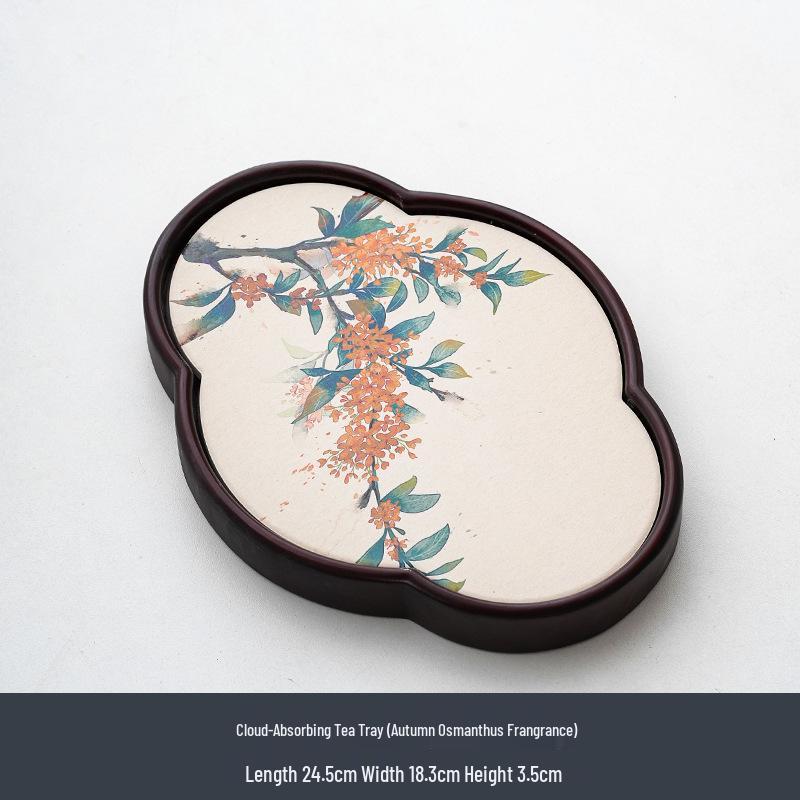 Water Absorbent Tea Tray - Small Chinese Gongfu Tea Set Accessory and Coaster for Tea Ceremony.
