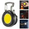 Mini Keychain Flashlight Rechargeable Work Light Portable Travel Torch Pocket Flash Light with Folding Bracket Bottle Opener