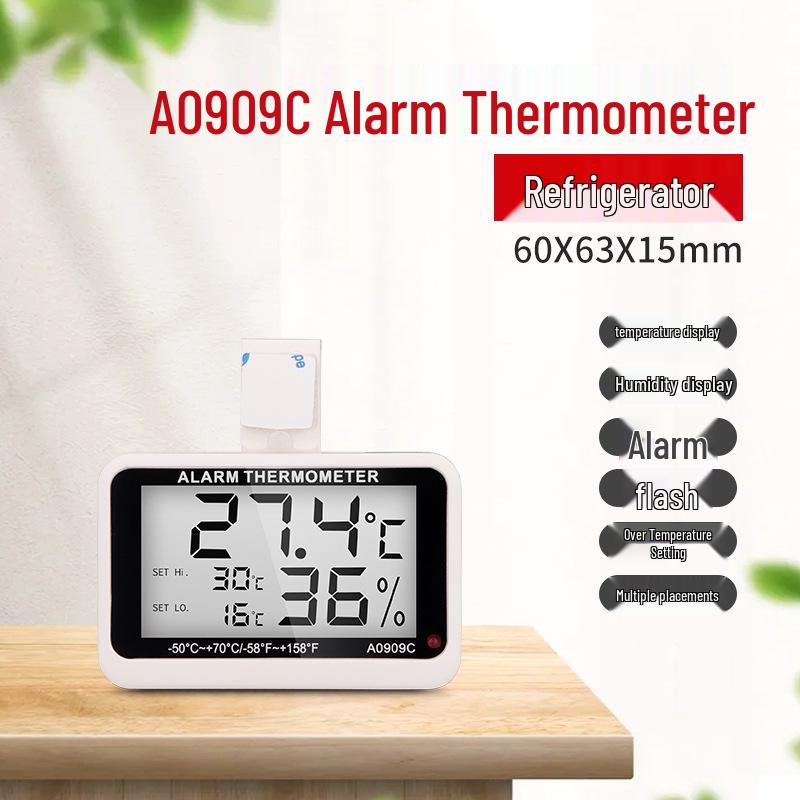 High-Precision Digital Thermometer and Hygrometer for Refrigerators and Freezers