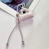 Leather Bag Pendant PU Leather Mini Bag Charm with Hand-Woven Rope