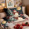 3pcs Christmas snowman reindeer red print coreless duvet set multi size bedroom bedding holiday decoration soft machine washable