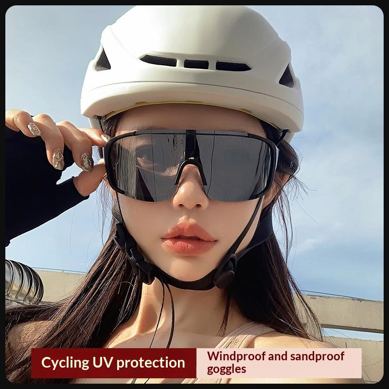 Y2K Style Cycling Sunglasses Windproof Glasses For Men Women Retro-Reflective Sheeting Lens Road Riding Sport Glasses