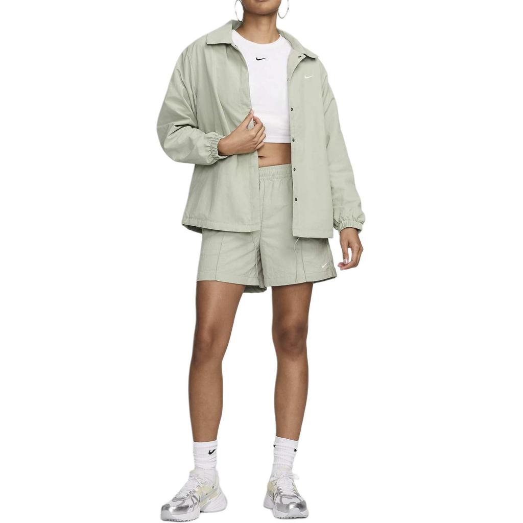 Nike Sportswear Essentials Plus Size UV Protection Woven Jacket Women Jacket Emerald-Horizon Sail FV7561-370