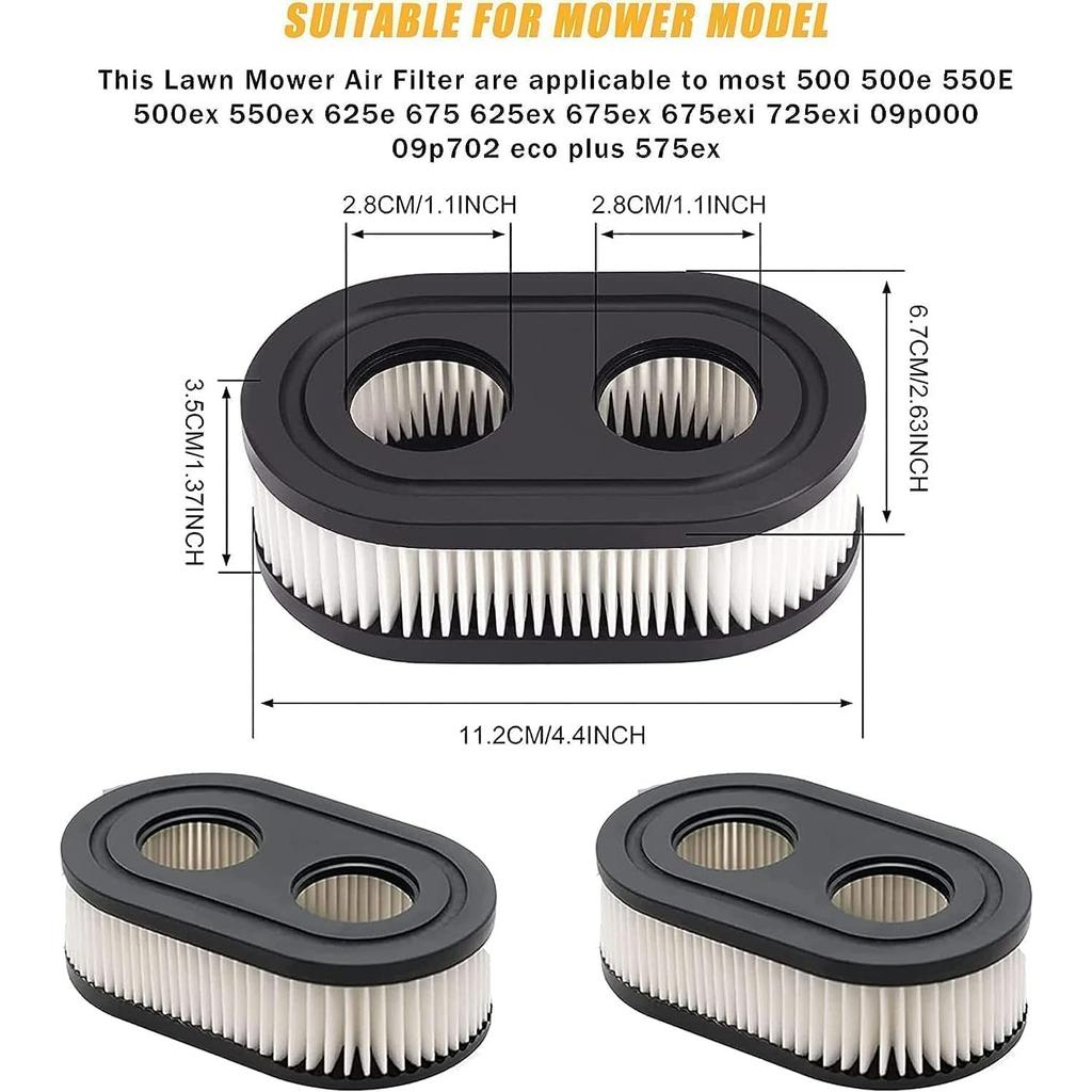 593260 Lawn Mower Air Filter for Briggs and Stratton 798452 334404 5432 5432K 500EX 550EX 575EX 625EX 675EXI 725EXI Engines Parts Toro Recycler 22