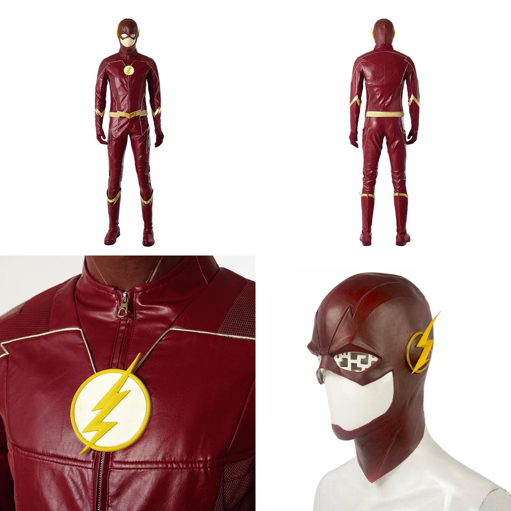 The Flash Season 4 Cosplay Barry Allen Costume Premium Quality Fancy Dress Men Halloween