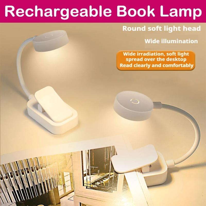 Mini Clip Book Lamp LED Table Lamp Eye Protection 3 Colors Battery Powered USB Night Light Portable Bedside Student Reading Lamp