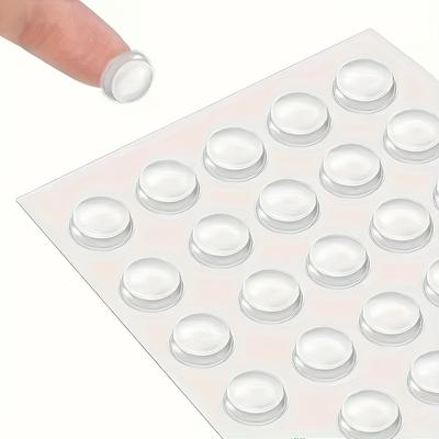 100pcs Hemispherical Cylindrical Silicone Gel Particles - Self-Adhesive Anti-Collision Soundproof Anti-Slip and Shock-Absorbing