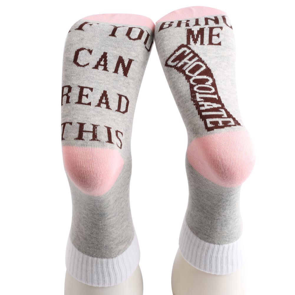 

Funny Novelty Sock Unisex Funky Letter Print Design Casual Socks розовый