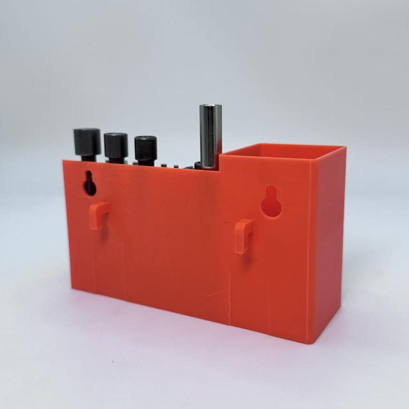 Orange 50-Hole Hex Screwdriver Bit Storage Box Impact Driver Bit Holder Organizer Durable Tool Box For Diy & Workshop