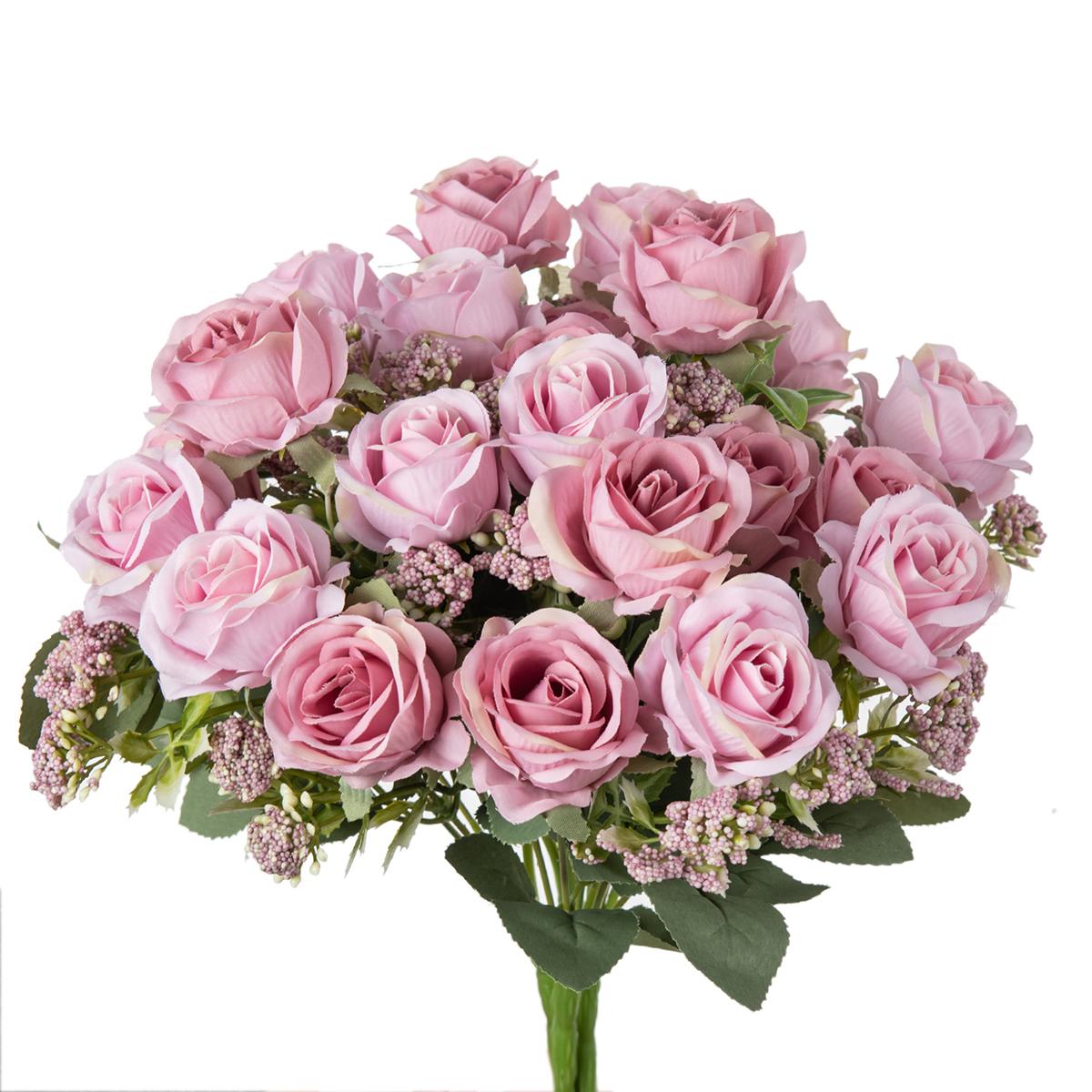 

Искусственные цветы Букет шелковых роз для фестиваля Сад Дом Настольная ваза Свадебные букеты Украшение Подарки своими руками Горячие продажи 2 pieces