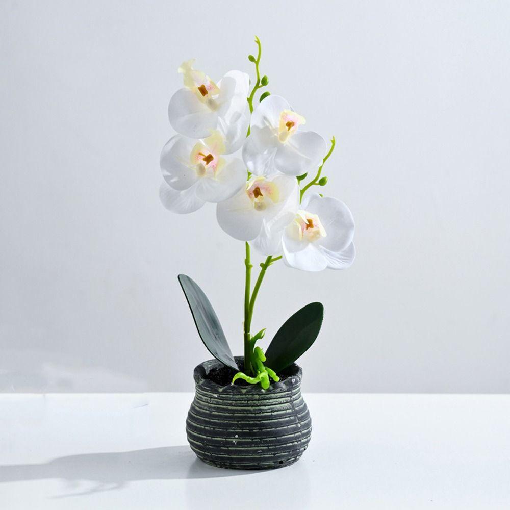 

Real Touch Искусственная Орхидея Бонсай Яркий Искусственный Растение Имитация Фаленопсис Свадьба фиолетовый