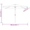 Patio Umbrellas Outdoor Parasol With Metal Pole 300X200 Cm