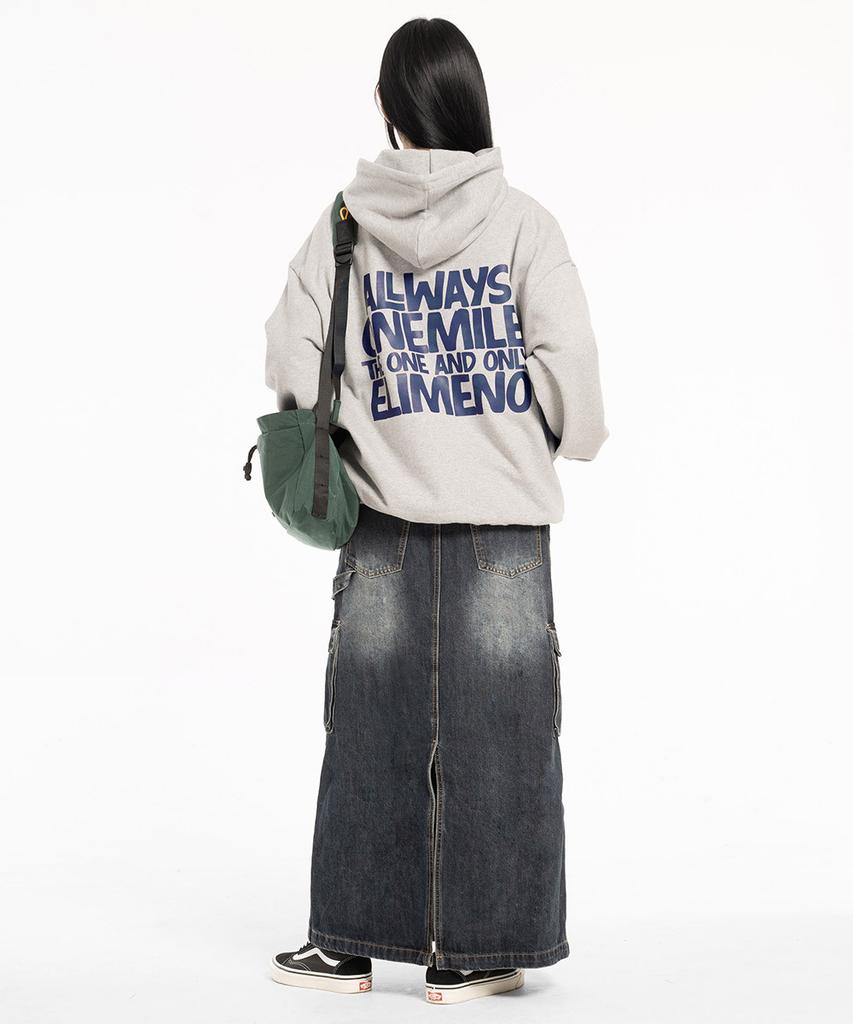 El Oao Oversized Hoodie Gray (Blue)