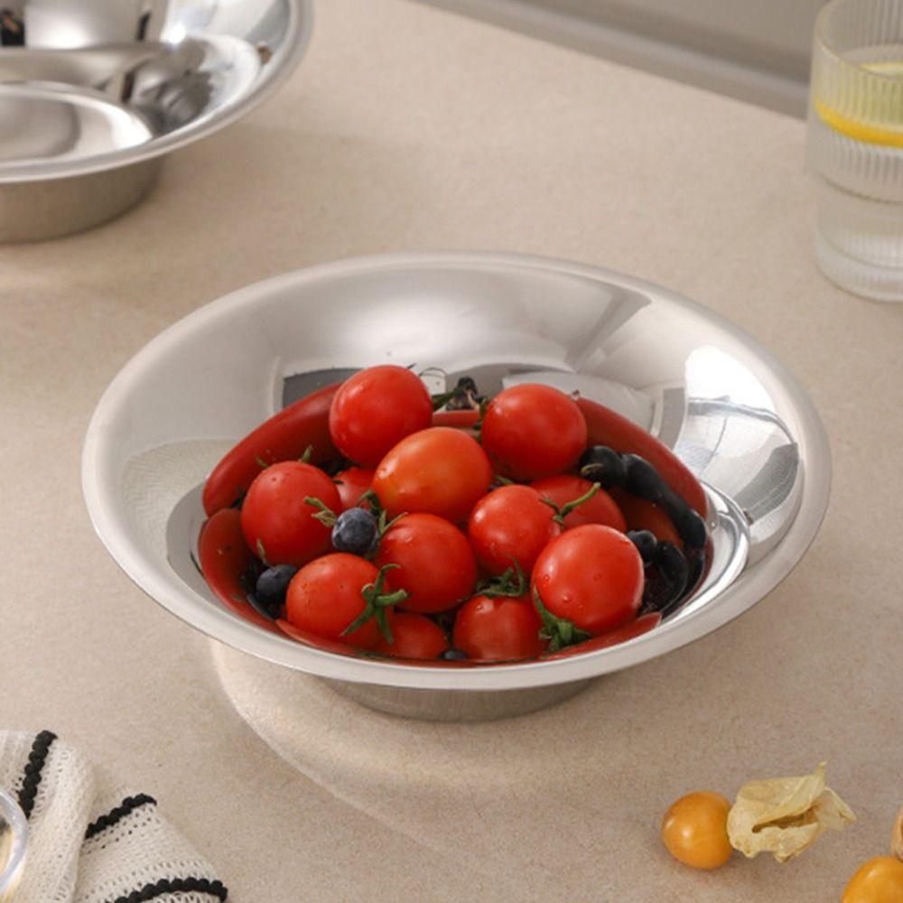 304 Stainless Steel Fruit Plate Rust-Proof Serving Dishes Thicken Snack Storage Tray  Snack Storage