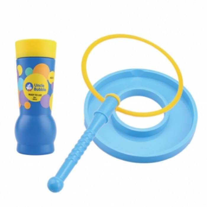 

Дядя Бабл Веселая Большая Палочка для Пузырей со специальной жидкостью для больших пузырей Создавайте нелопающиеся Специальная жидкость для пузырей для двора Дядя Бабл большая, синий