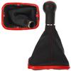 VW Golf IV 97-06 Gear Shift Knob With Boot, Red Frame, 5 Speed, 23 MM