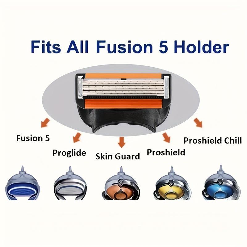 Herren-Rasierer mit sechs langlebigen Klingen und tragbarem Edelstahl-Rasiererset.