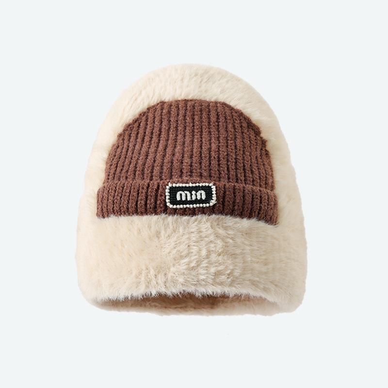 Korean Version of Autumn and Winter New Hat for Women's Design Casual and Versatile Knitted Wool Hat for Winter Warm Pullover Hat